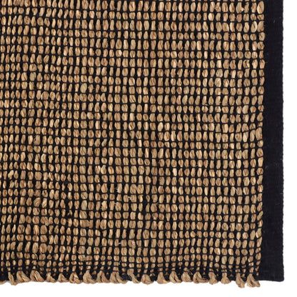 Black & Jute Hand Woven Rug