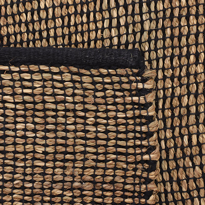 Black & Jute Hand Woven Rug