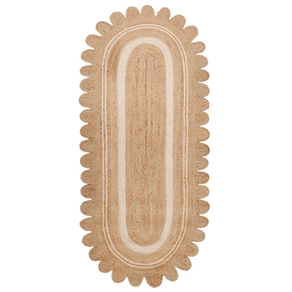 Scalloped Jute Braided Runner