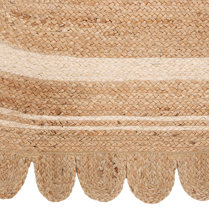 Scalloped Jute Braided Runner