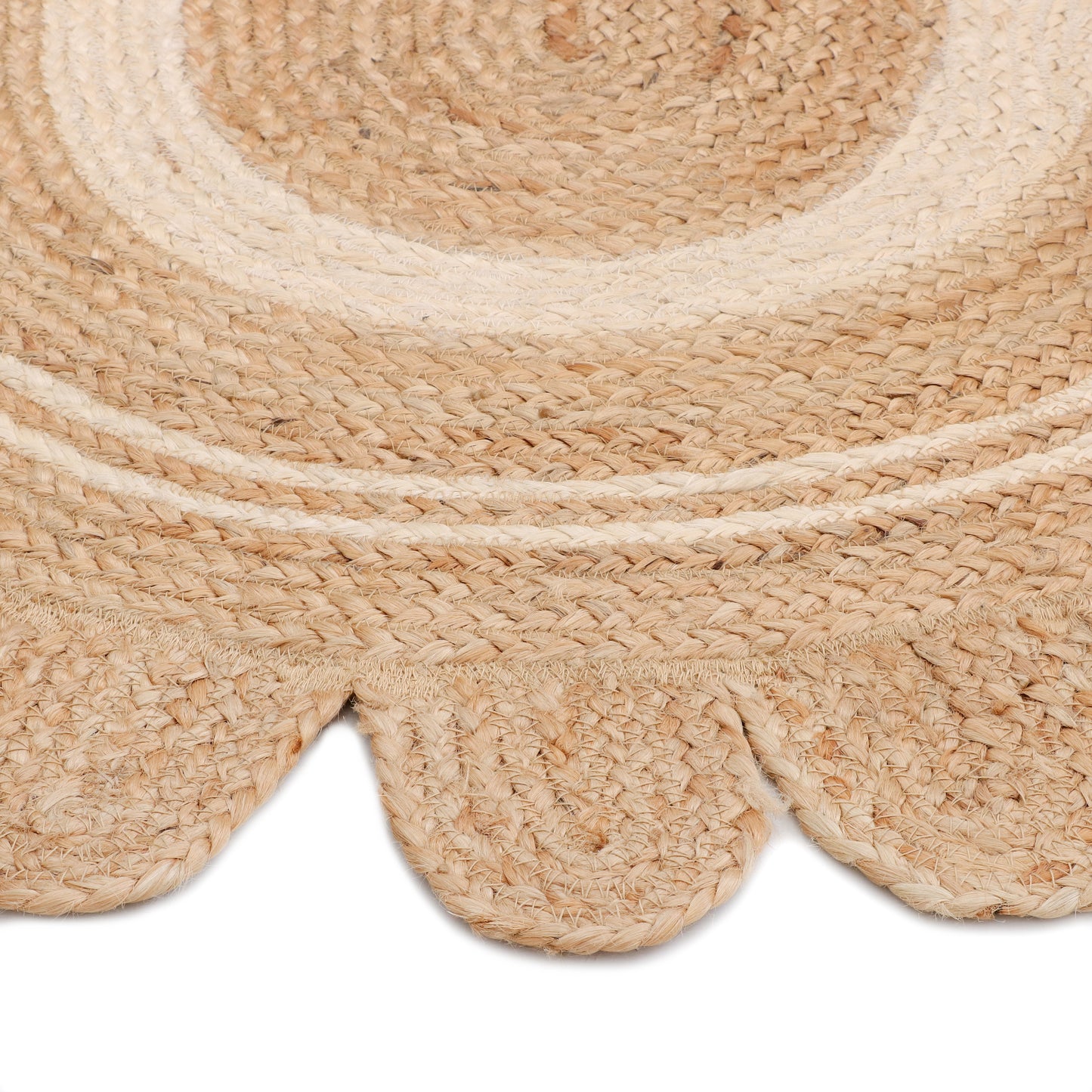 Scalloped Jute Braided Runner