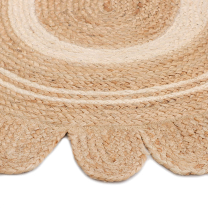 Scalloped Jute Braided Runner