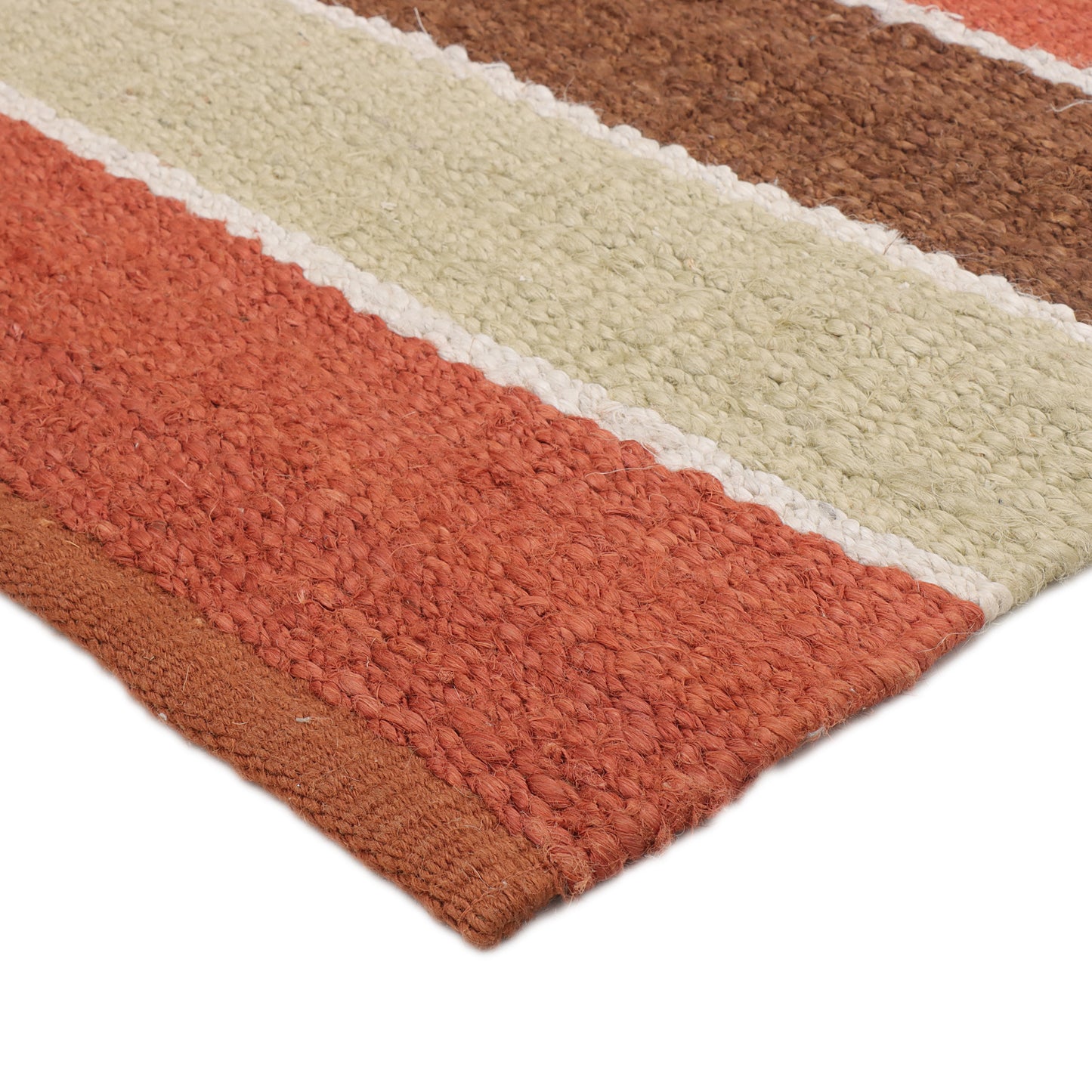 Multicolor Hand Woven Jute Rug