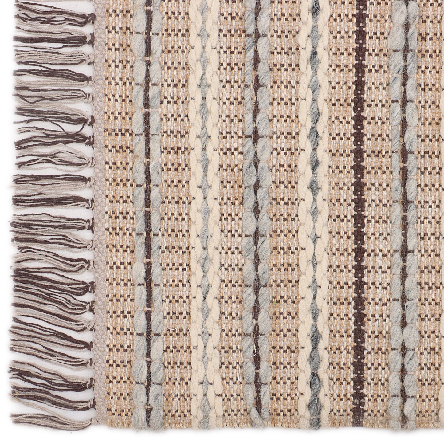 Hand Woven Cotton/Wool/Jute Kilim Rug - 3'x5'