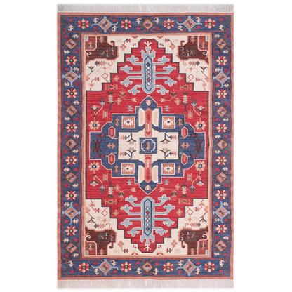 Red and Blue Punja Kilim - 5'x8'