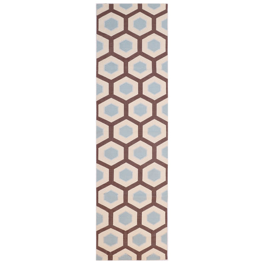 Multi Geometric Hand Woven Cotton Runner - 2.5'x10'