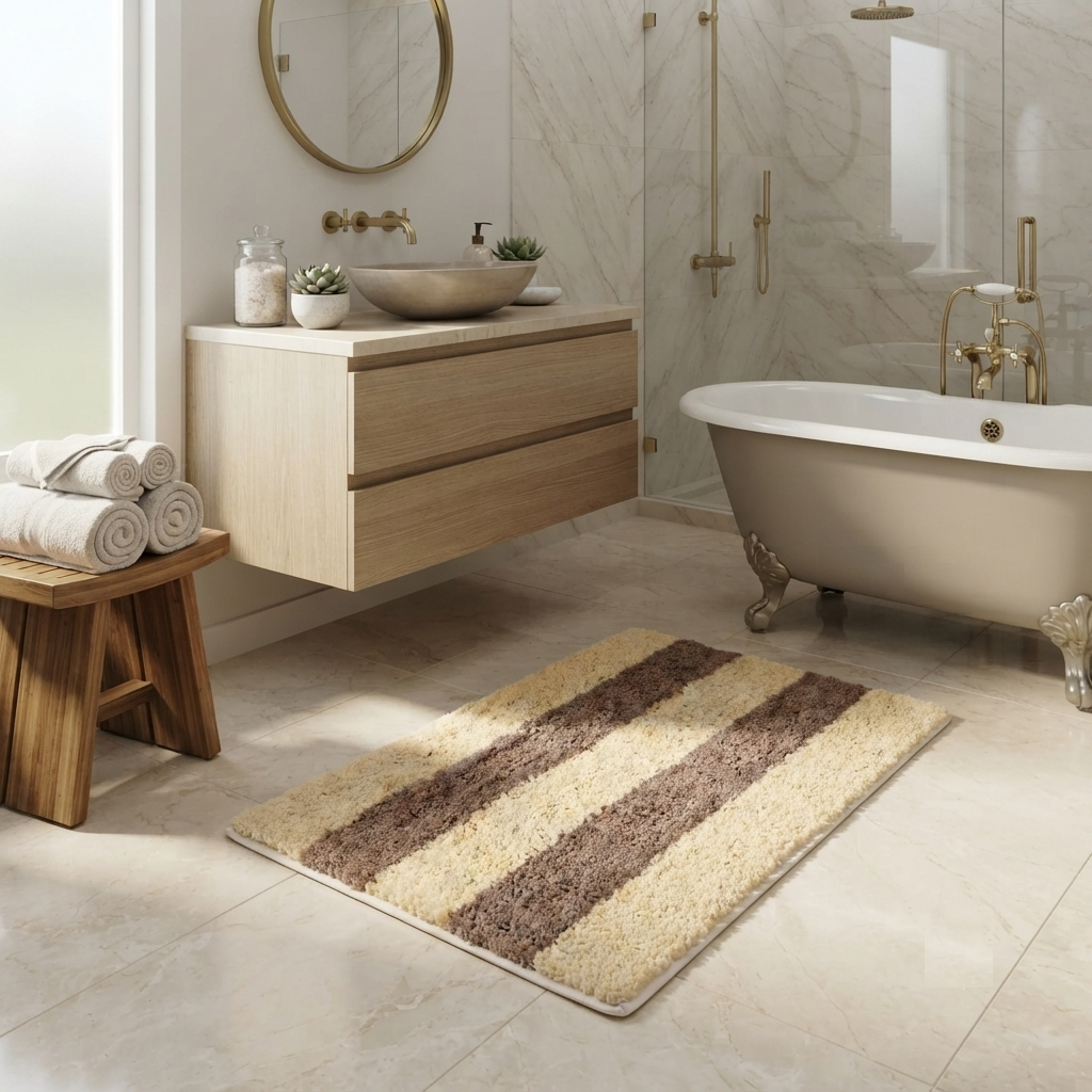 Dune Stripe Micro-Polyester Bathmat