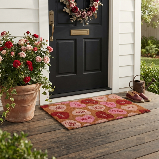 Hearts Coir Doormat