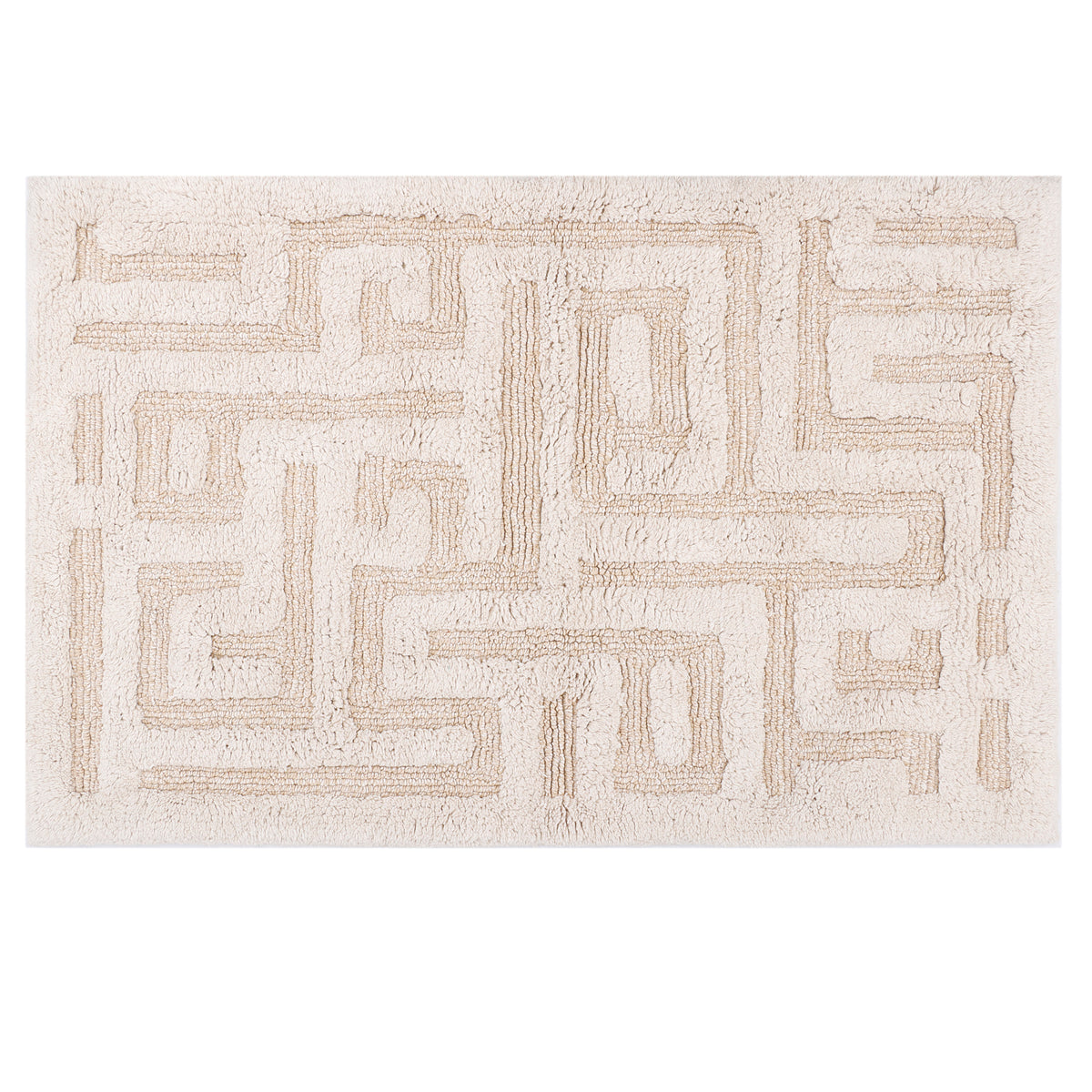 Beige Labyrinth Tufted Bathmat