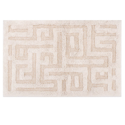Beige Labyrinth Tufted Bathmat