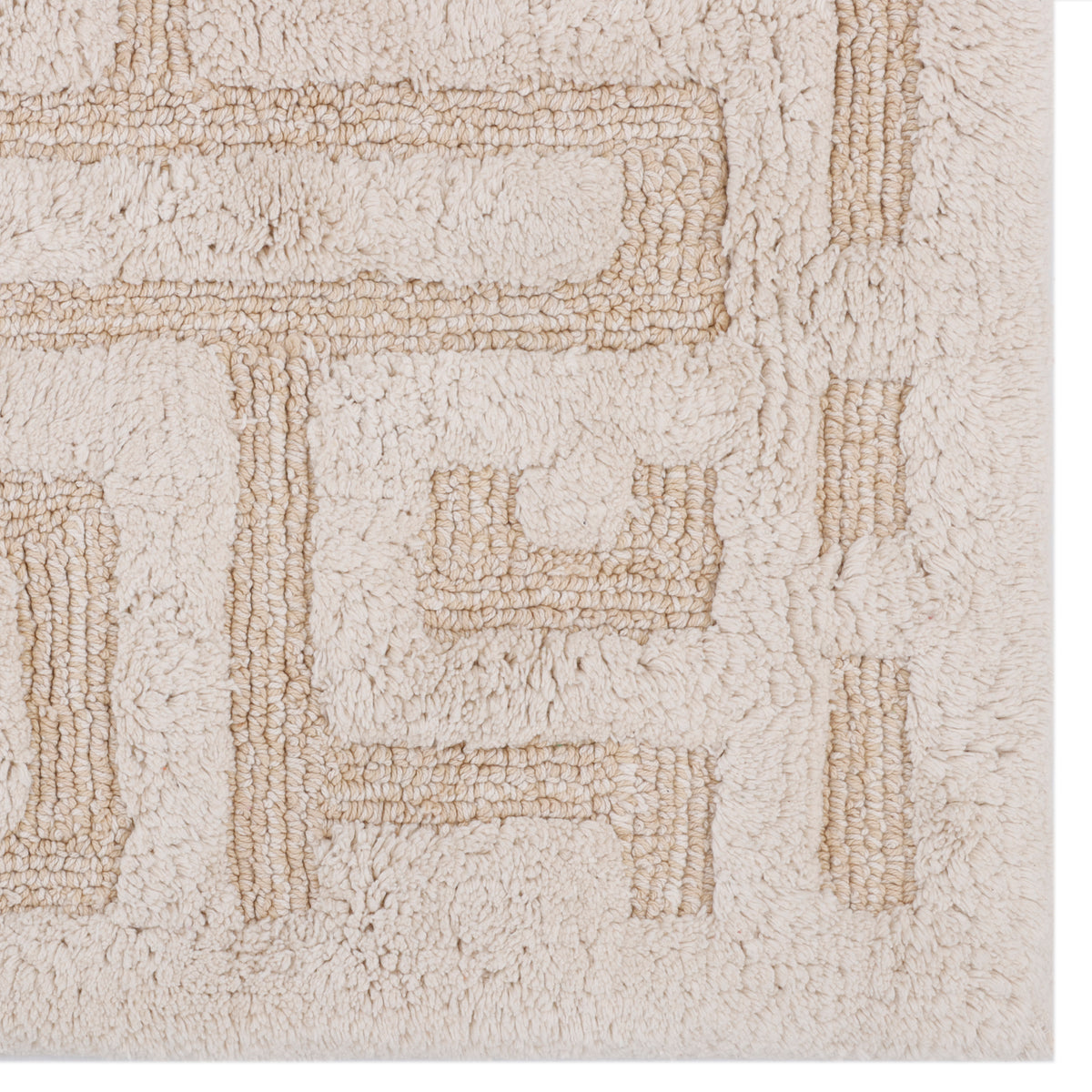Beige Labyrinth Tufted Bathmat