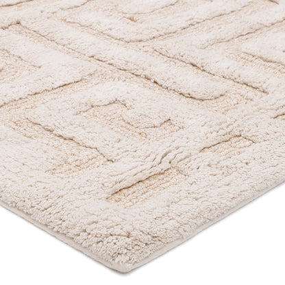 Beige Labyrinth Tufted Bathmat