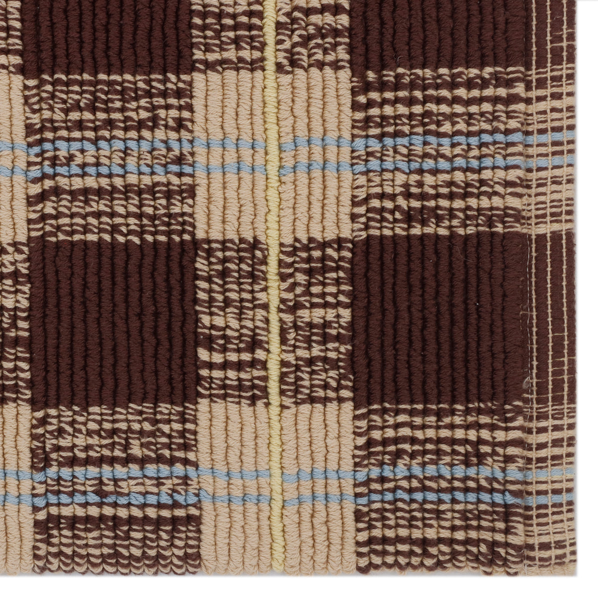 Mocha Checkered Bathmat
