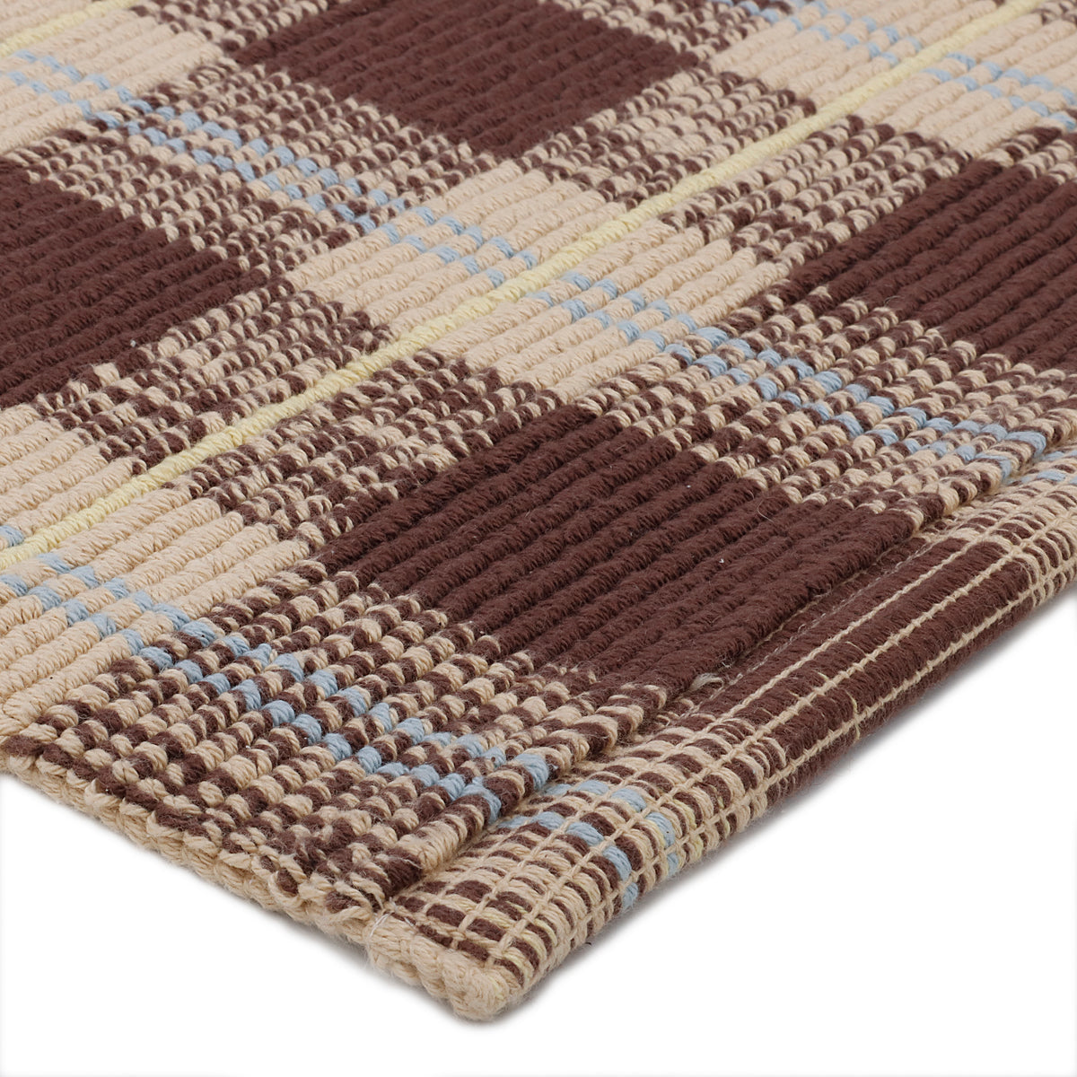 Mocha Checkered Bathmat