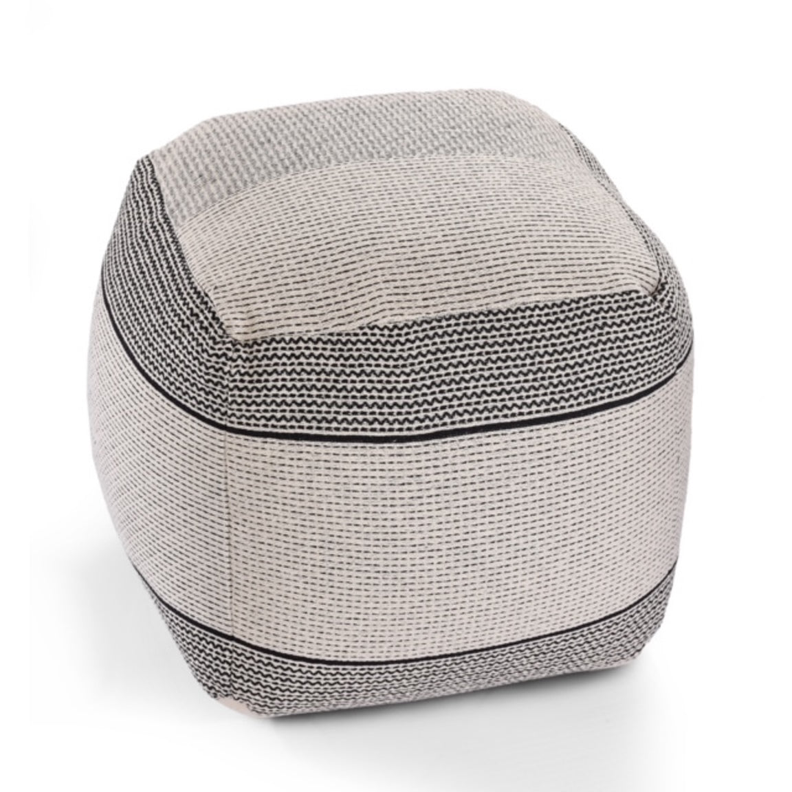 machine woven pouf