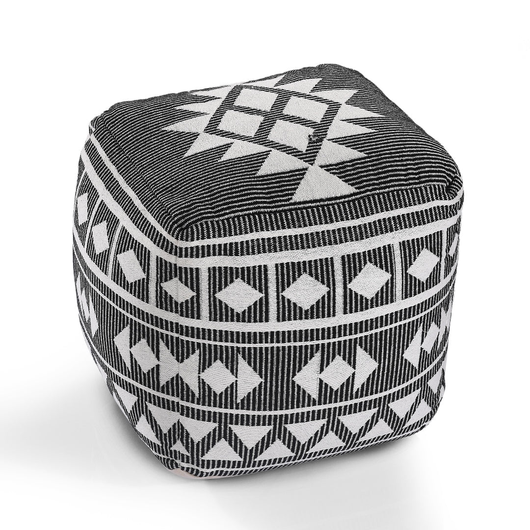 machine woven pouf