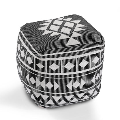 machine woven pouf