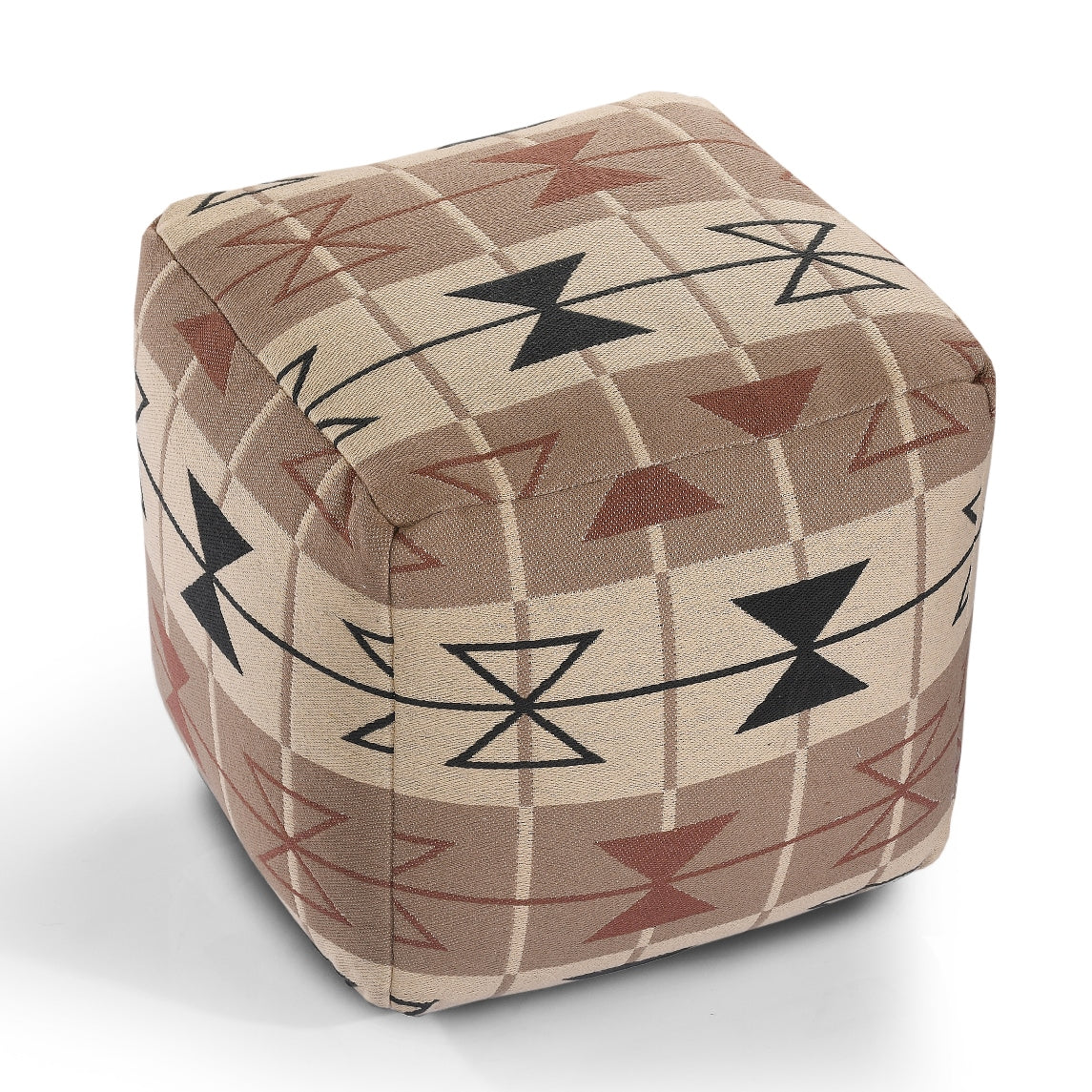 machine woven pouf