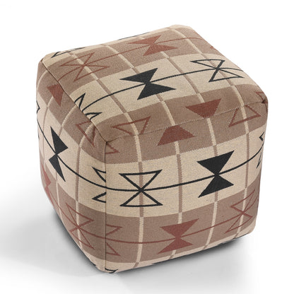 machine woven pouf