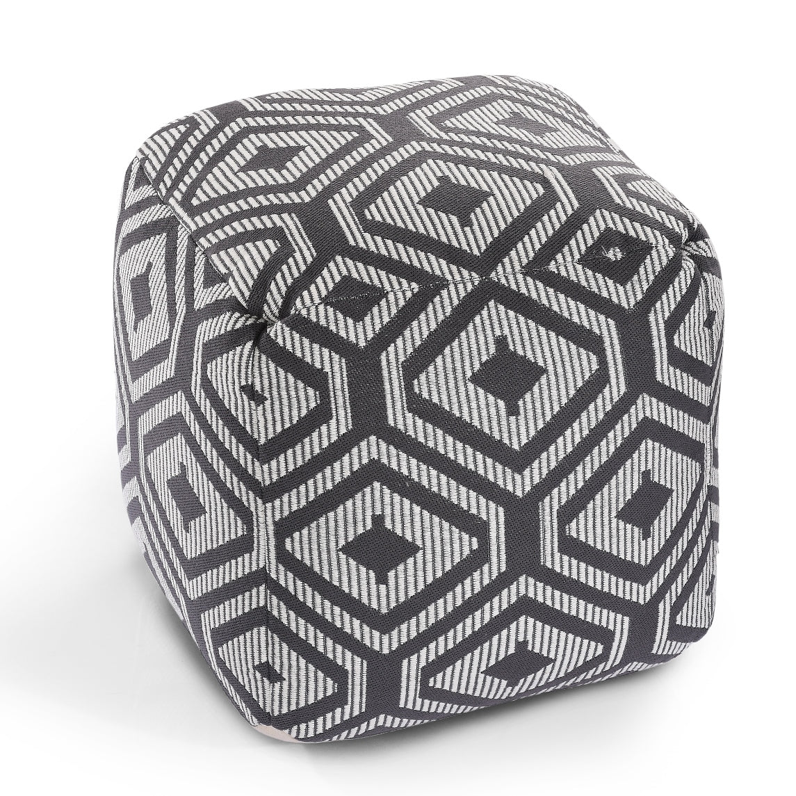 machine woven pouf