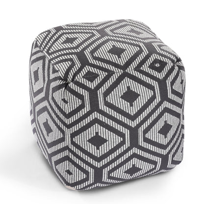 machine woven pouf
