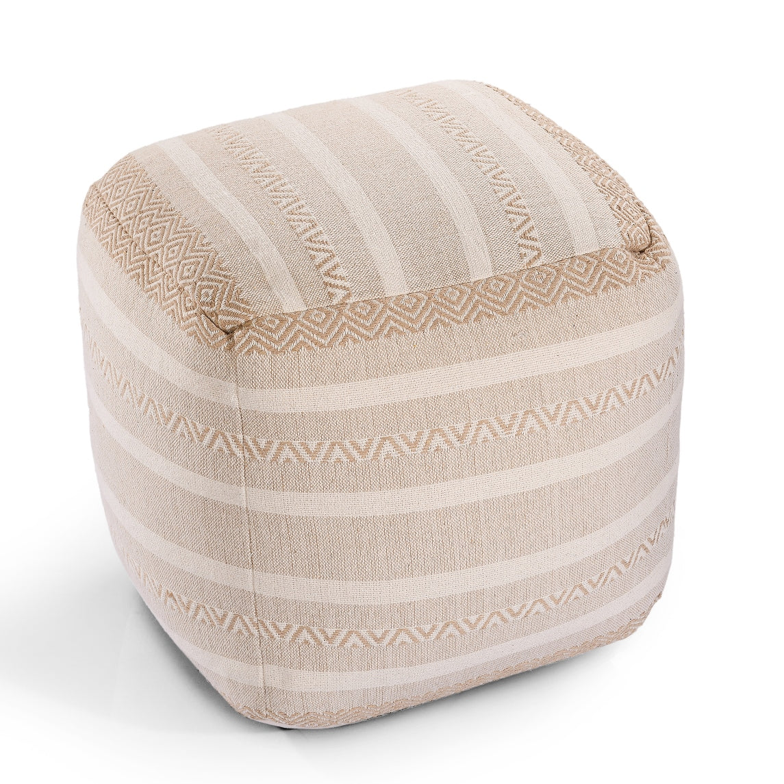 machine woven pouf