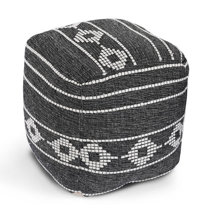 machine woven pouf