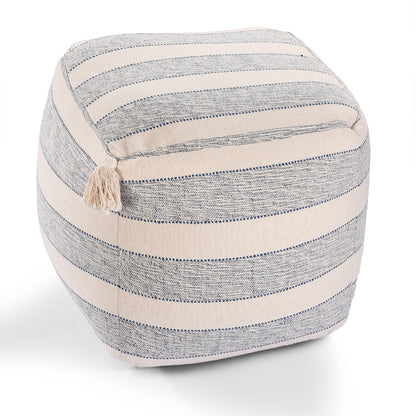 machine woven pouf