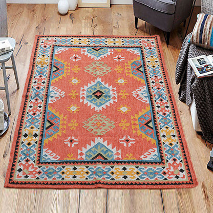 Multicolor Hand Woven Kilim - 4'x6'