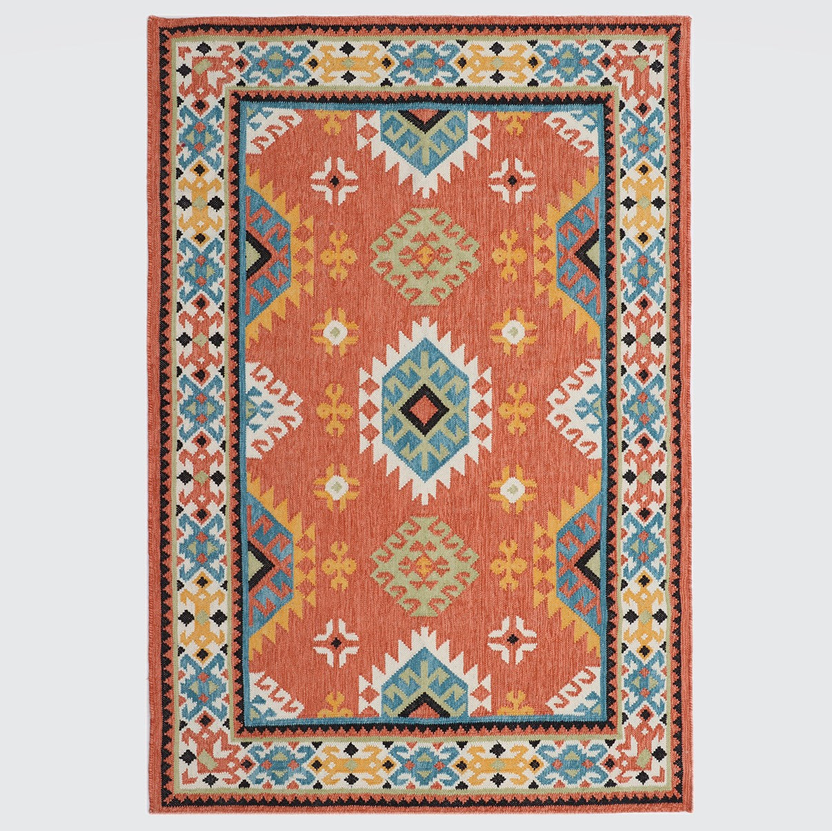 Multicolor Hand Woven Kilim - 4'x6'