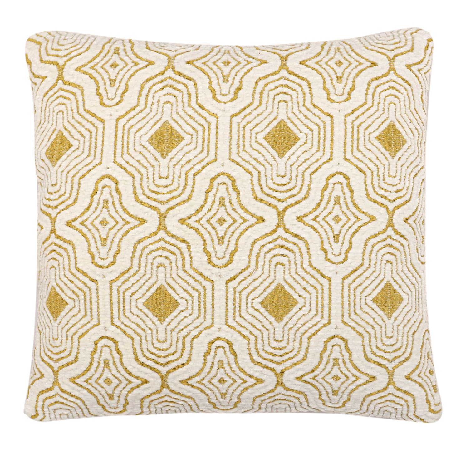 Mustard Geometric Cushion Cover