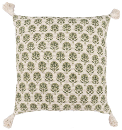 Block Print Floral Cushion Cover