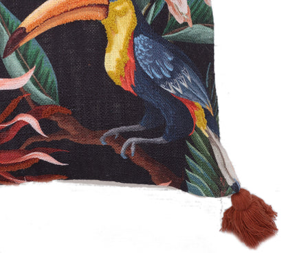 Hornbills Print Cushion Cover