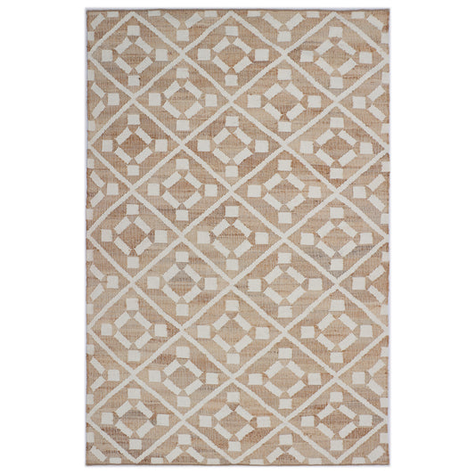 Hand Woven Wool/Jute Kilim - 5'x8'
