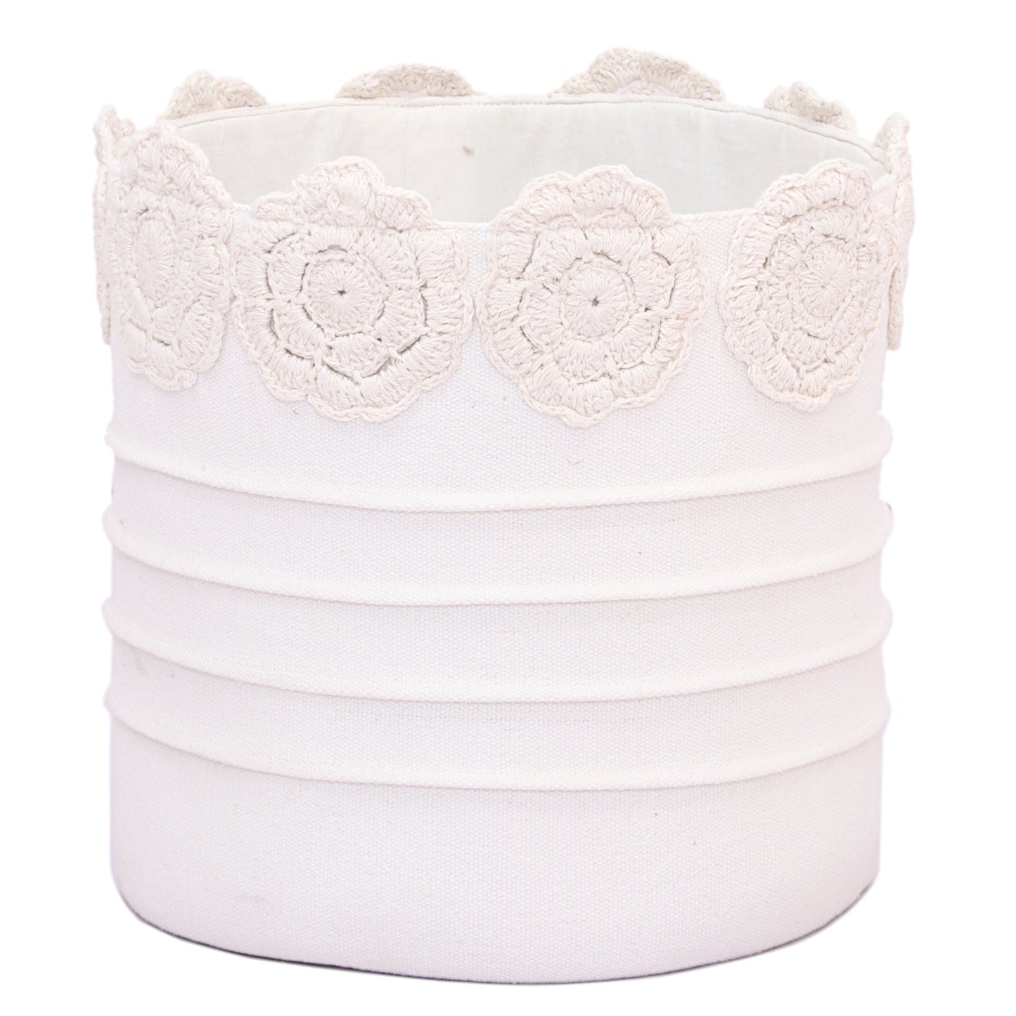 White Hand Crafted Basket