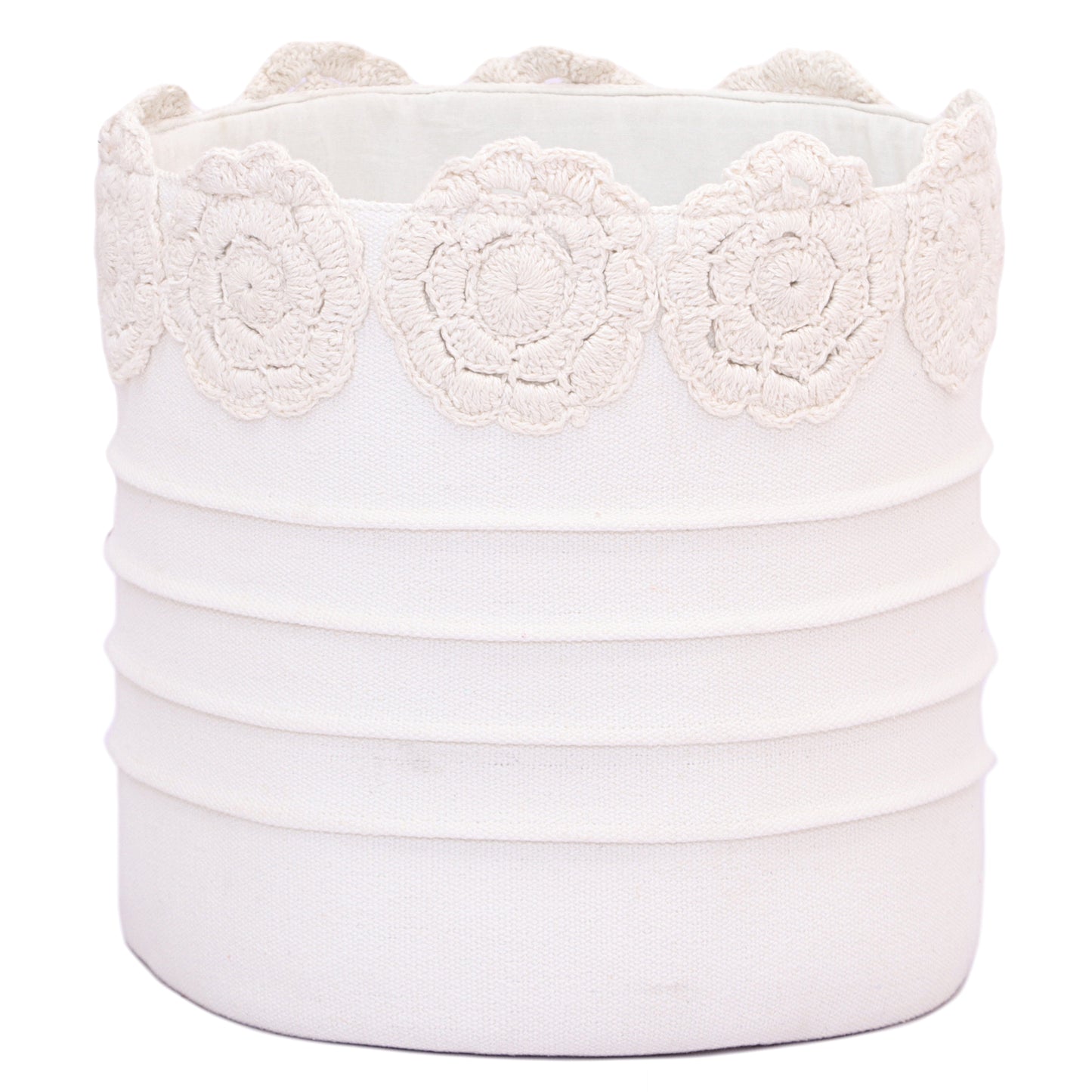 White Hand Crafted Basket