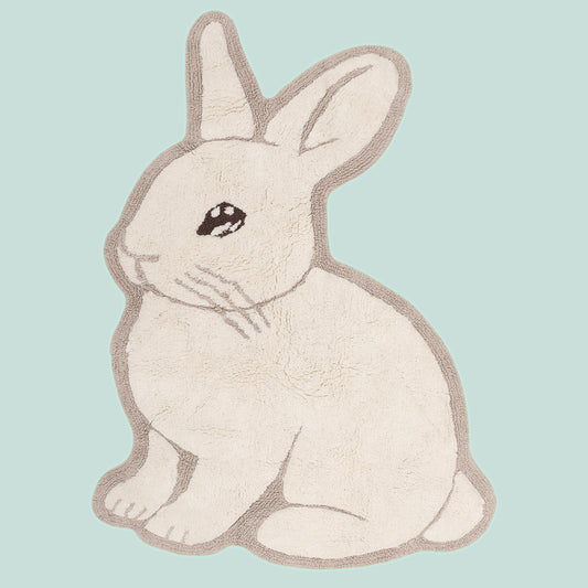 White Rabbit Shaped Bathmat