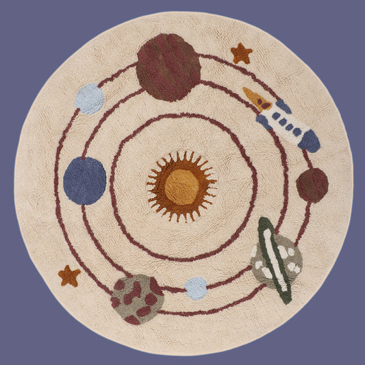 Solar System Round Bathmat