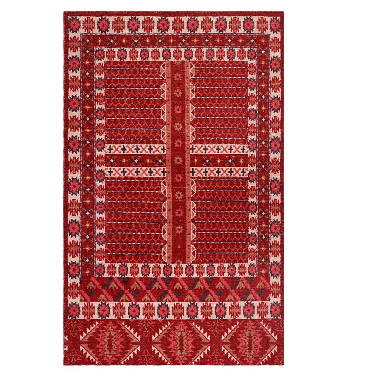 Afghan Bokhara Hand Knotted Carpet