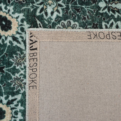 EMERALD GREEN LEOPARD PRINT RUG