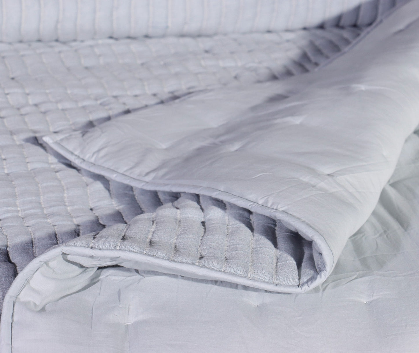 Grey Blue Cotton Quilt