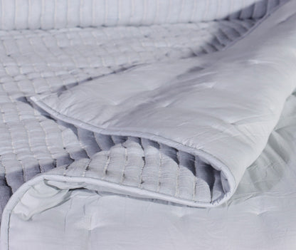Grey Blue Cotton Quilt