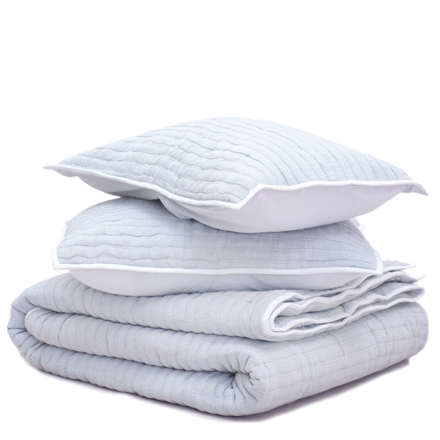 Grey Blue Cotton Quilt
