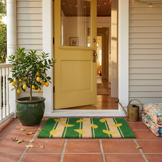 Lemon Twist Stripes Doormat