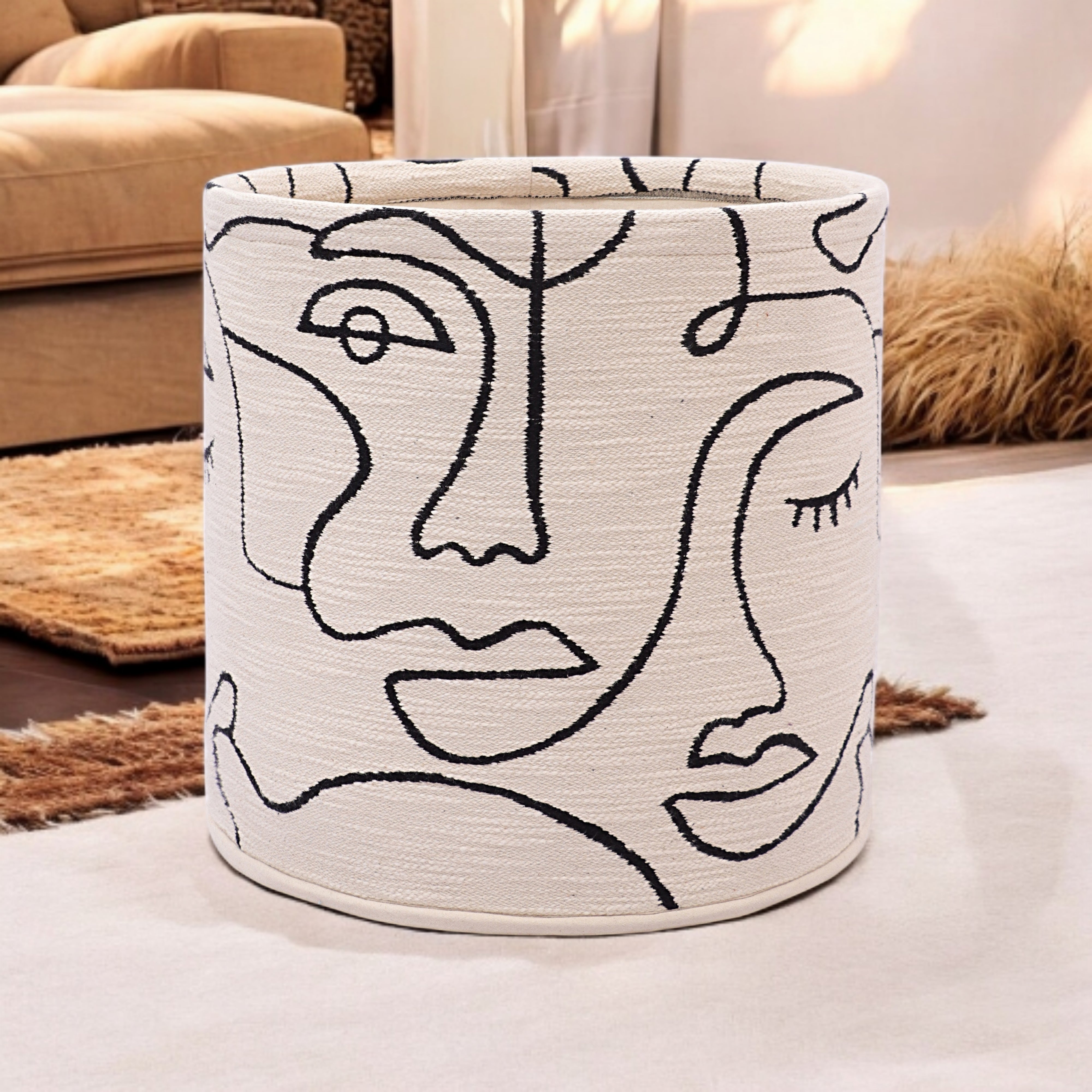 Abstract Basket Linear Abstract Art Basket – Rajbespoke